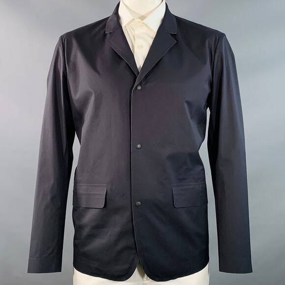 THEORY Size XL Laser Defense Black Polyester Notch Lapel Sport Coat - Picture 1 of 7